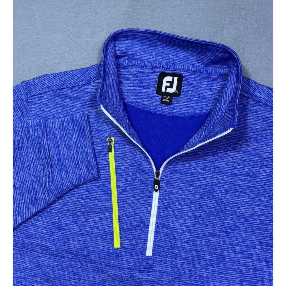 Footjoy 1/4 Zip Pullover Mens M Blue Performance Golf Athleisure Normcore